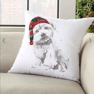 NWT Christmas dog pillow with sequins